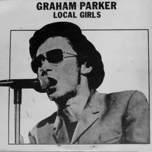 A black and white photo of graham parker