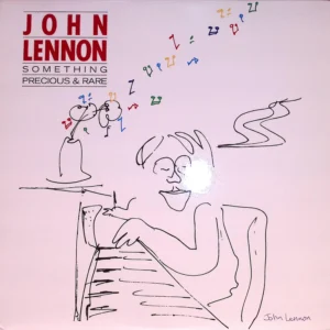 A drawing of john lennon sitting at the piano