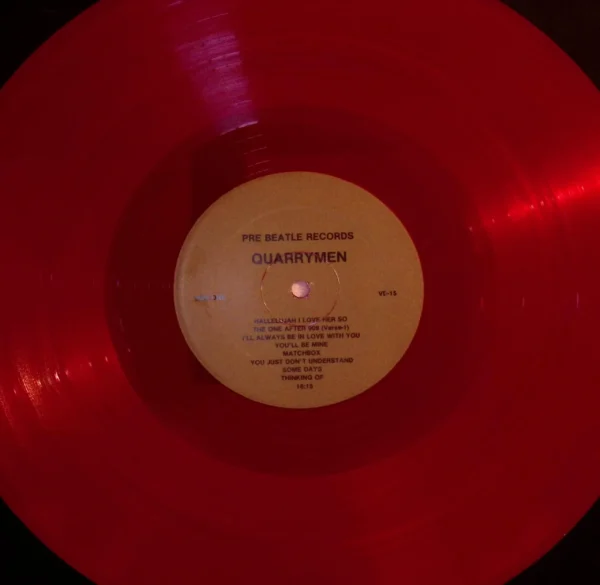 A red record with the word " copperman " on it.