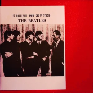 A book about the beatles on display in a store.