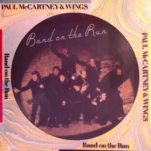 A picture of the band on the run album cover.