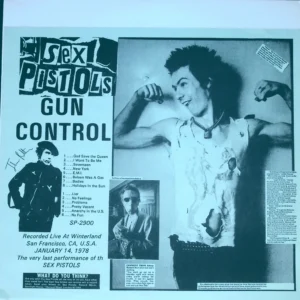 A black and white photo of sex pistols