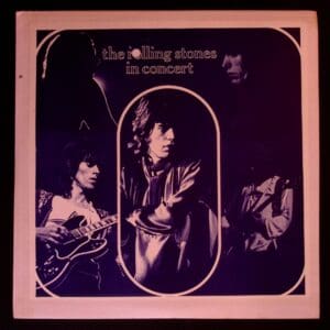 Rolling Stones in concert album cover.