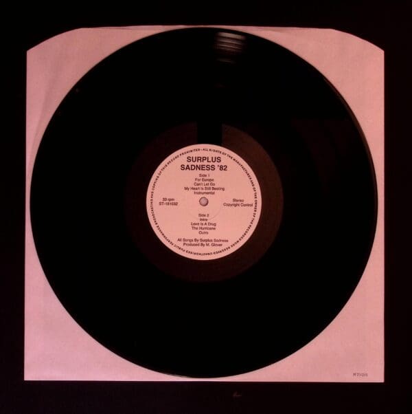 Surplus Sadness '82 vinyl record.