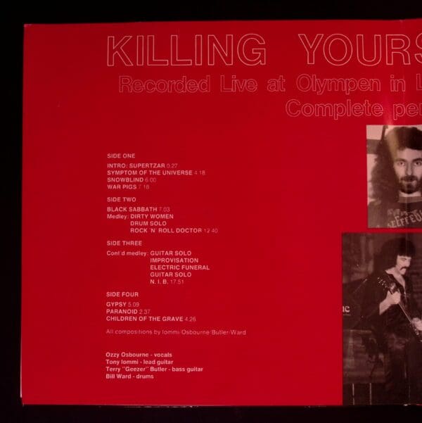 Black Sabbath live album cover.