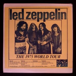 Led Zeppelin 1975 World Tour poster.