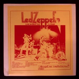 Led Zeppelin 1973 Seattle concert poster.