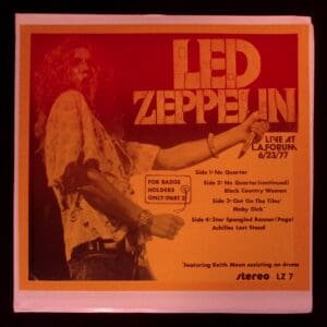 Led Zeppelin concert poster, 6/23/77.