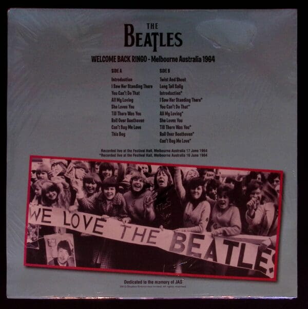 Beatles' 1964 Melbourne concert poster.