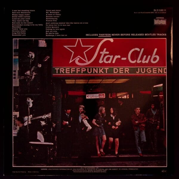 Star-Club Beatles photo, thirteen tracks.