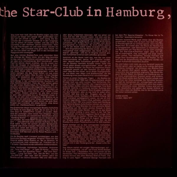 Early Beatles Hamburg recordings.