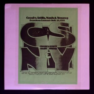 Crosby, Stills, Nash & Young reunion concert poster.