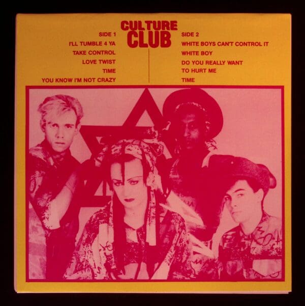 Culture Club album cover: band photo and track list.