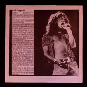 Led Zeppelin band member performing on stage.