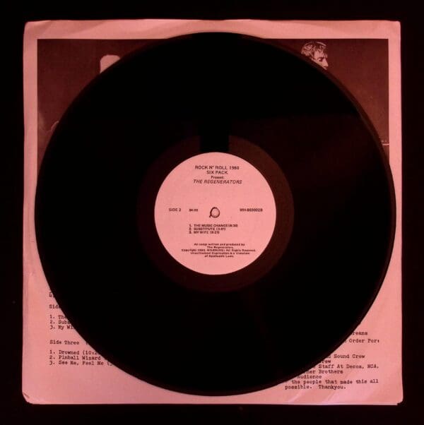 Regenerators Six Pack vinyl record side two.