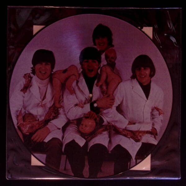 Beatles butcher cover record image.