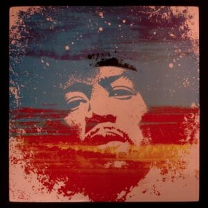 Abstract Jimi Hendrix album art.
