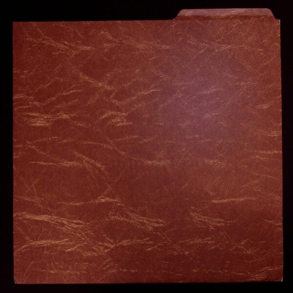 Brown textured file folder.