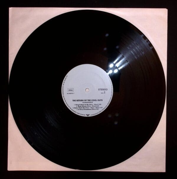 Black vinyl record: The Return of the Cool Guys.