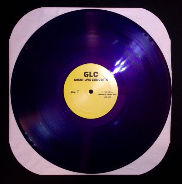 Purple vinyl record, Great Live Concerts.