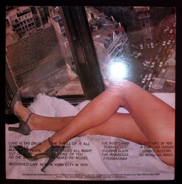 Woman's legs; New York City concert 1975.