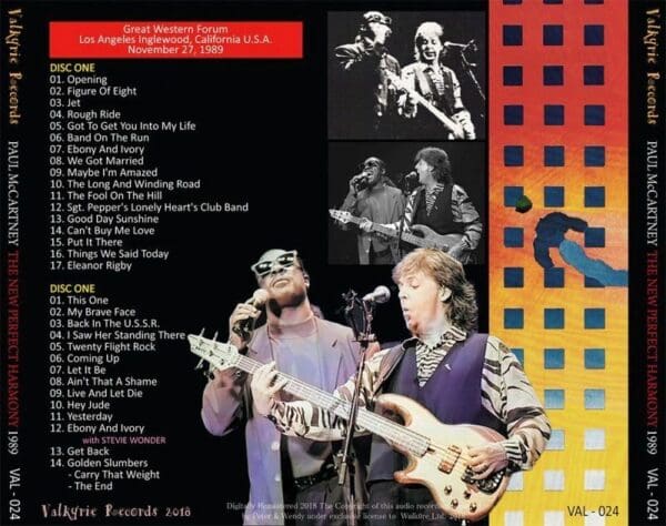 Paul McCartney 1989 concert album.
