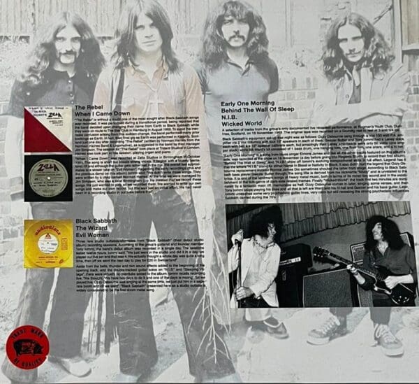 Black Sabbath's early recordings and live show.
