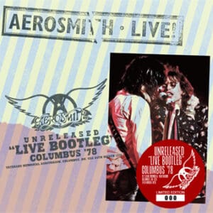 Aerosmith live bootleg album cover, Columbus '78.