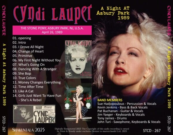 CYNDI LAUPER - 1989: A NIGHT AT ASBURY PARK - Image 2