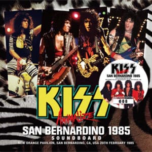 KISS band concert poster, San Bernardino 1985.