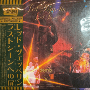 Led Zeppelin concert album cover with text.