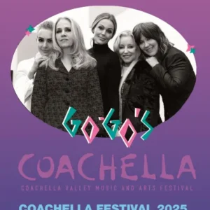 Go-Go's band Coachella Festival 2025 poster.