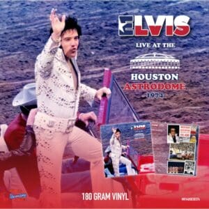 Elvis performing at Houston Astrodome, 1974.