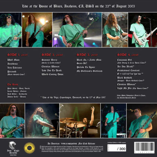 TYPE O NEGATIVE - HOUSE OF BLUES 2003 - Image 2