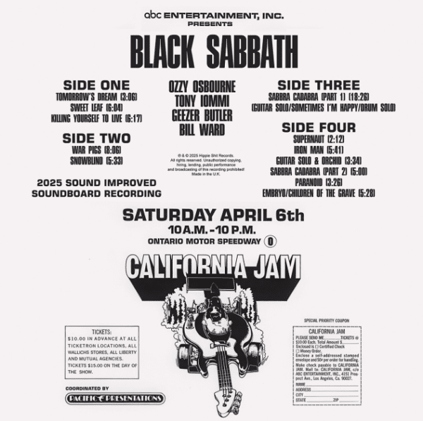 BLACK SABBATH - AT CALIFORNIA JAM - Image 2