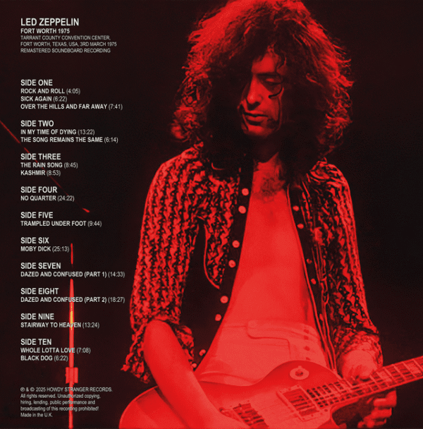 LED ZEPPELIN - FORT WORTH 1975 5 LP BOX SET - Image 2