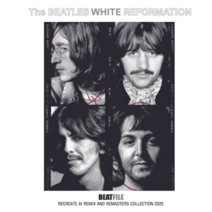Four men in a stylized black-and-white collage.