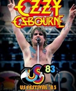 Singer performing at US Festival '83 poster.
