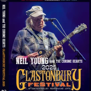 Musician performing at Glastonbury Festival 2025.