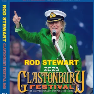 Musician performing at Glastonbury Festival 2025.