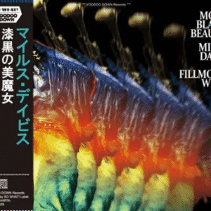 Colorful abstract album cover with text.