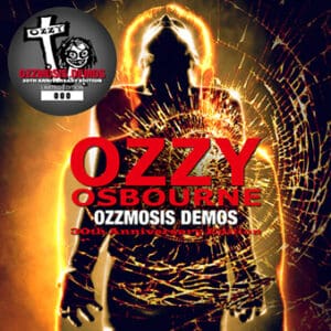 Silhouetted figure behind shattered glass, Ozzy Osbourne.