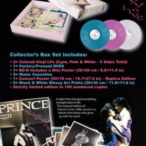 Prince collector's box set with vinyl records.
