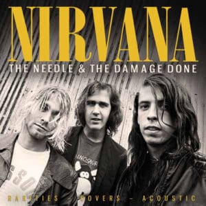 Nirvana band members on album cover.
