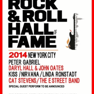 Rock & Roll Hall of Fame 2014 poster.