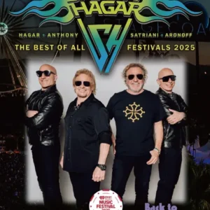 Promotional poster for Hagar's Best of All Festivals 2025 concert.