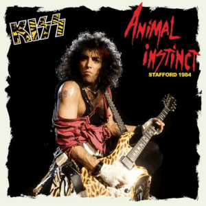Concert poster for KISS's 1984 Animal Instinct tour in Stamford.