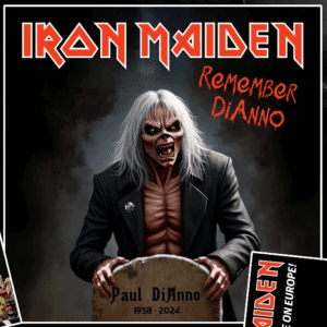 Iron Maiden album cover featuring the mascot Eddie and Paul Di'Anno tribute.