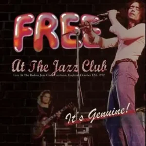 Live performance poster for the band Free at The Jazz Club.