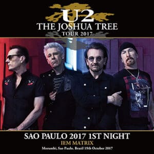 U2 band members on the cover of The Joshua Tree Tour 2017 live album.